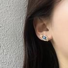 Set Of 3: Star / Faux Crystal / Faux Pearl Earring