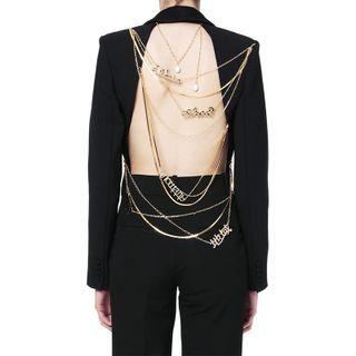 Cutout-back Chain Blazer