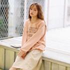 Lettering Pullover Khaki - One Size