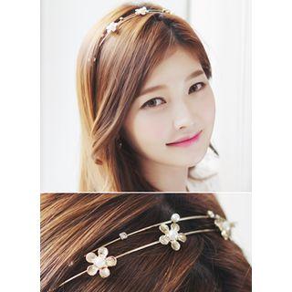 Faux-pearl Layered Headband
