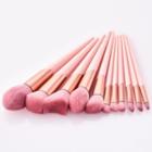 Set Of 11: Makeup Brush T-11-010 - Pink - One Size