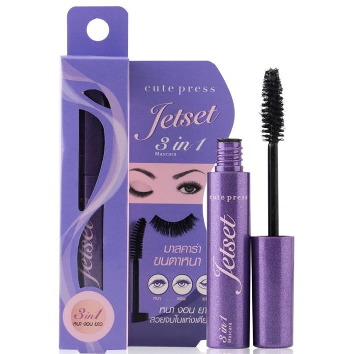 Cute Press - Jet Set 3-in-1 Mascara 5g Black