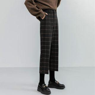 Cropped Plaid Dress Pants (various Designs)