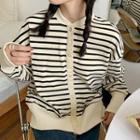 Striped Cardigan Jacket Almond - One Size