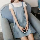 Plain Buttoned Pinafore