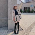 Plaid Tweed Jacket / A-line Skirt / Set