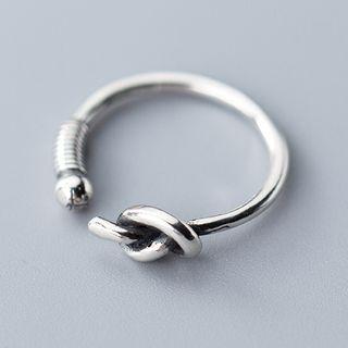 925 Sterling Silver Knot Open Ring Open Ring - 925 Sterling Silver - One Size