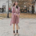 Herringbone Hooded Coat