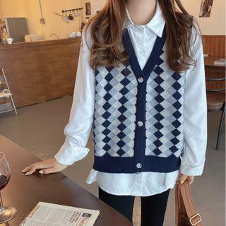 Argyle Print Sweater Vest