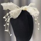 Wedding Branches Bow Mesh Headband White - One Size
