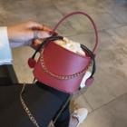 Faux Leather Drawstring Closure Bucket Bag