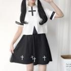Short-sleeve T-shirt / Midi / Mini A-line Skirt
