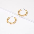 Alloy Open Hoop Earring 1 Pair - E1951 - Gold - One Size