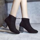 Glitter-heel Short Boots