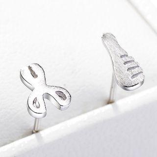 925 Sterling Silver Scissors & Comb Earring As Shown In Figure - One Size