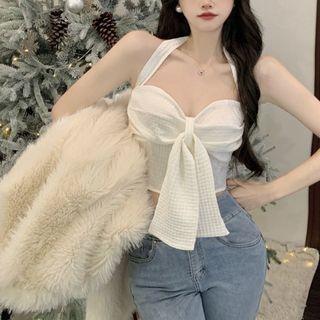 Halter Neck Ribbon Camisole Top