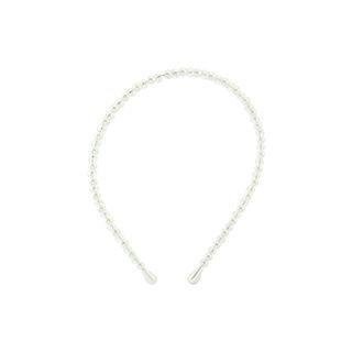 Faux Pearl Faux Crystal Headband Headband - White - One Size