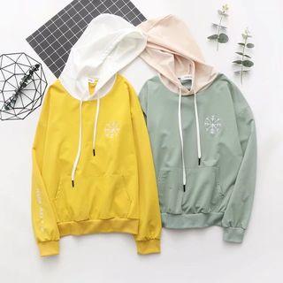 Snowflake Embroidered Hoodie