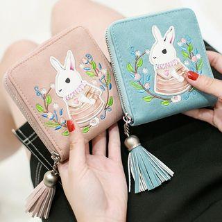 Rabbit Applique Zip Wallet