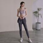Short-sleeve T-shirt / Inset Legging Running Shorts / Set