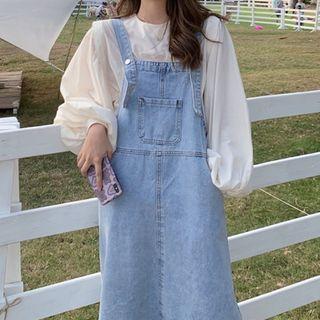 Denim Overall Dress / Blouse