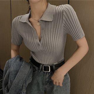 Button Short-sleeve Polo Shirt