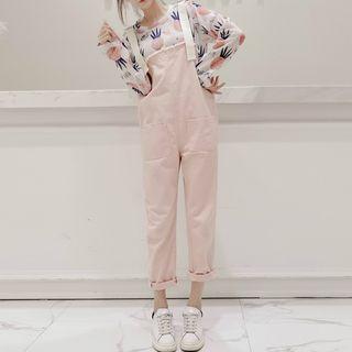 Long-sleeve Print T-shirt / Jumper Pants / Set