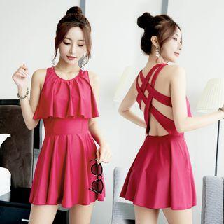 Ruffled Strappy Swimdress