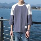 Color Panel 3/4 Sleeve T-shirt