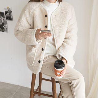 Faux-shearling Reversible Quilted Jacket