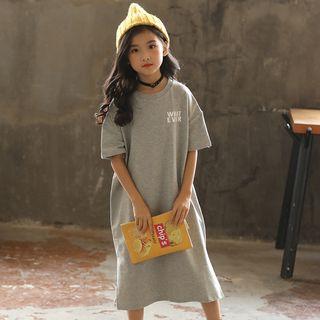 Family Matching Short-sleeve Lettering T-shirt Dress