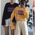 Boxy Long-sleeve Print T-shirt