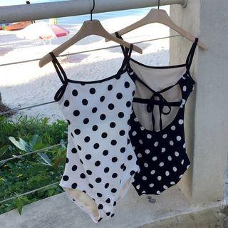 Polka Dot Print Swim Swimsuit