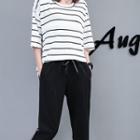 Set: Striped Nursery Top + Sweatpants