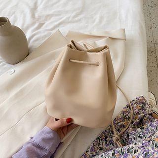 Crossbody Drawstring Mini Bucket Bag