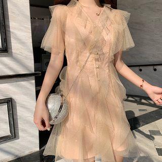 Short-sleeve Mini Mesh Dress / Long-sleeve Mini Mesh Dress / Spaghetti Strap Dress / Set