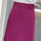 High Waist A-line Skirt / Short-sleeve Shirt (various Designs)