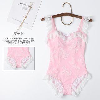 Spaghetti-strap Lace Swimsuit