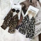 Leopard Print Fabric Dangle Earring