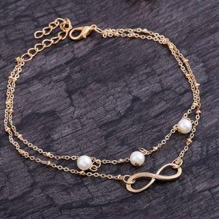 Beaded Double-chain Anklet