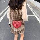 Mini Quilted Heart Crossbody Bag