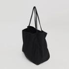 Large Canvas Shopper Bag Black - One Size