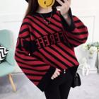 Letter Striped Sweater