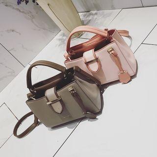 Stitched Contrast-trim Handbag