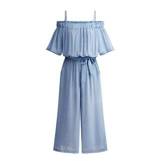 Elbow-sleeve Jumpsuit