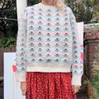 Floral Sweater White - One Size