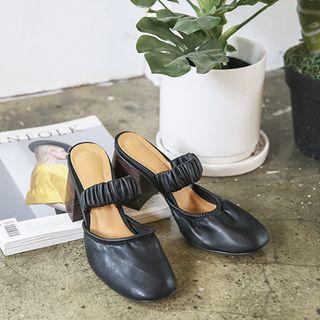 Smocked-band Mules