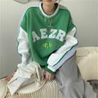 Embroider Letter Long-sleeve Sweatshirt