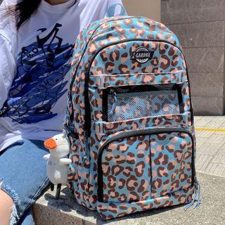 Set: Leopard Print Backpack + Duck Charm