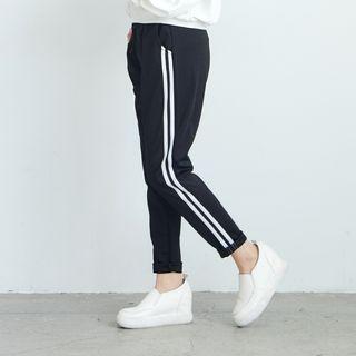 Striped Sweatpants Black - One Size